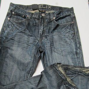 Helix 34 x 32 slim boot cut dark distressed jeans